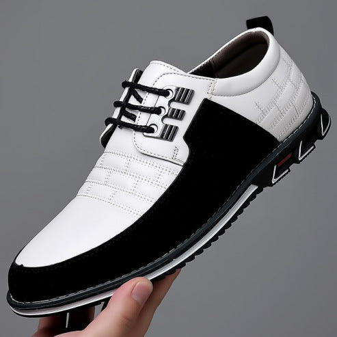 Chaussures décontractées en cuir pour hommes grandes tailles
